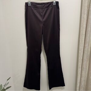House of Harlow 1960 Satin Flare‎ Pants Brown High Rise Size Small Revolve